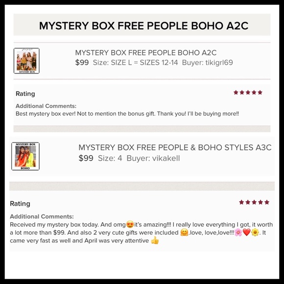 MYSTERY BOX FREE PEOPLE A2C - Picture 7 of 16